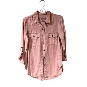 Blush Pink Button Down, size xsmall, Knox Rose